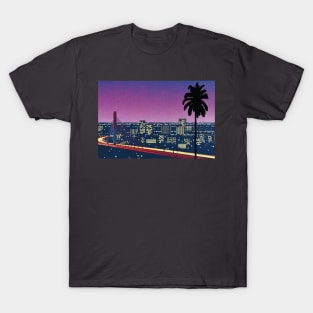 hiroshi nagai - hiroshi nagai Pixel Art City Retro T-Shirt